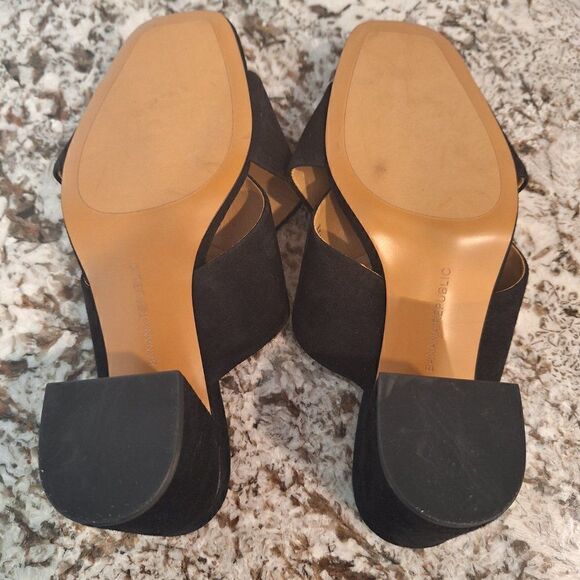 Banana Republic Black Suede heels sandals size 9M‎ - Picture 6 of 9